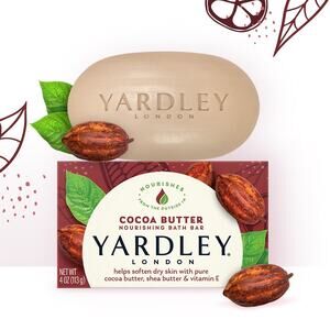 NIB! Yardley London Cocoa Butter Botanical Moisturizing Bath Bar 4.0 Oz